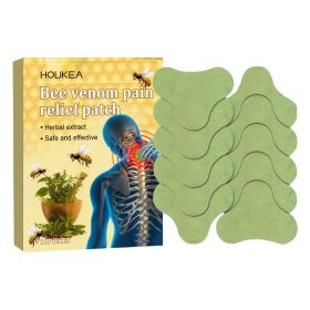 Houkea Bee Venom Neck Care Patch, Herbal Ingredients For Joints, Knees, Lumbar Spine, Shoulders, Neck, Muscles And Bone Aches (Option: 10pieces-30g-5.71*4.25*0.55inch)