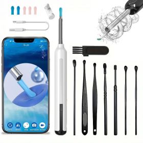 Comes With 6 Ear Scoops For Earwax Removal, Ear Cleaner With Camera (Color: White)